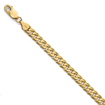 14K 6.1mm Flat Beveled Curb Chain 1307