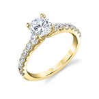Sylvie Round Cut Classic Engagement Ring - Veronique S1860