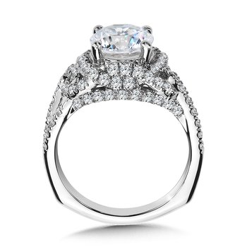 Diamond Engagement Ring with Side Stones R9882W
