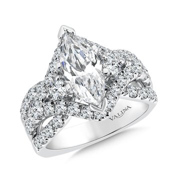Statement Marquise Diamond Engagement Ring R9476W