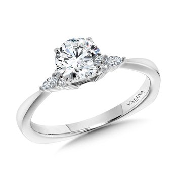 Tapered Diamond Engagement Ring  R1102W