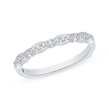 Round Diamond Wedding Band with Euro Shank In 14K White Gold CA0104B-37W