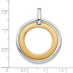 Leslie's Sterling Silver Gold-tone RH and Flash 24k Plated Pendant QLF432
