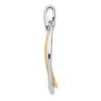 Leslie's Sterling Silver Gold-tone RH and Flash 24k Plated Pendant QLF432