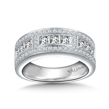 Wide Princess Diamond Anniversary Band R9528BW