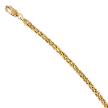 14K 3.0mm Wide Diamond-Cut Double Rope Chain 507