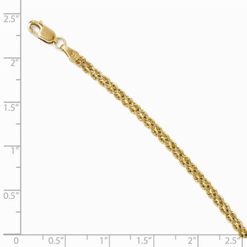 14K 3.0mm Wide Diamond-Cut Double Rope Chain 507