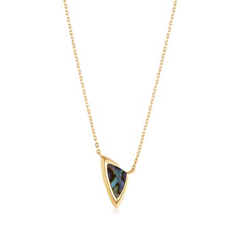 Gold Arrow Abalone Pendant Necklace N049-03G
