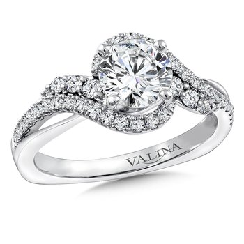 Spiral Style Diamond Engagement Ring R9766W