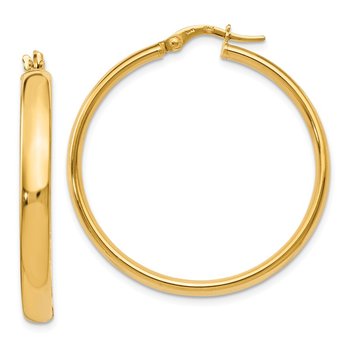 14K Polished Earrings LE1367