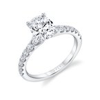Sylvie Round Cut Classic Engagement Ring - Veronique S1860