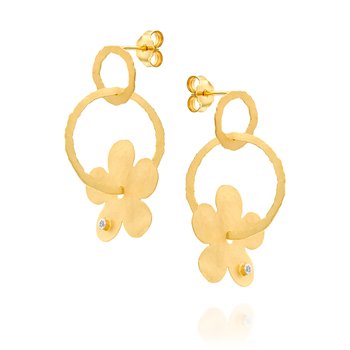 Handmade Dangling Flower Earring 2409