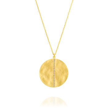 Round Handmade Pave Diamond Necklace 5709
