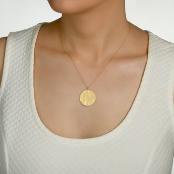 Round Handmade Pave Diamond Necklace 5709