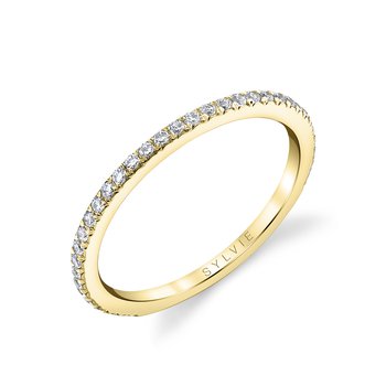 Thin Pave Wedding Band - Steffi BS2583