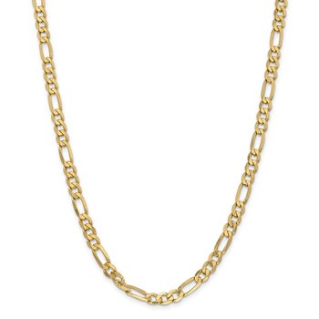 14K 6.00mm Flat Figaro Chain 7083