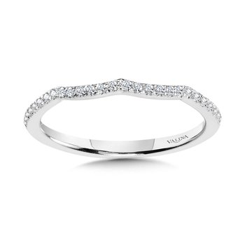 Curved Diamond Wedding Band R1133BW-SR