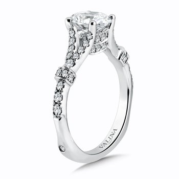 Oval Center Split Shank Engagement Ring R9958W
