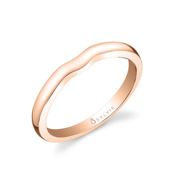 High Polish Wedding Band - Carina BSY904