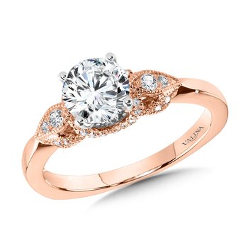 Vintage Milgrain Diamond Engagement Ring  R1099P