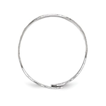 Sterling Silver Rhodium-Plated Adjustable Ring QLR112