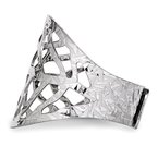 Leslie's Sterling Silver Rhodium-Plated Adjustable Ring QLR112