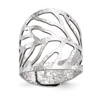 Leslie's Sterling Silver Rhodium-Plated Adjustable Ring QLR112