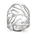 Leslie's Sterling Silver Rhodium-Plated Adjustable Ring QLR112