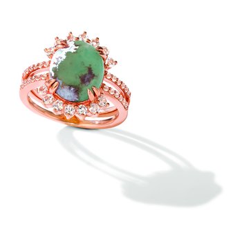  14K Strawberry Gold® Peacock Aquaprase™ 3 1/3 cts. BVHY 32