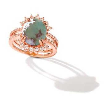  14K Strawberry Gold® Peacock Aquaprase™ 3 1/3 cts. BVHY 32