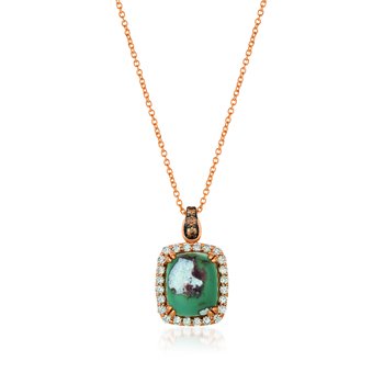  14K Strawberry Gold® Peacock Aquaprase™ 6 cts. Pendant BVGX 2