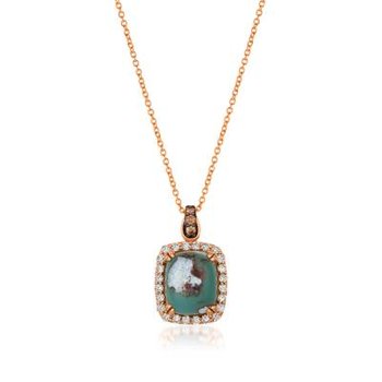  14K Strawberry Gold® Peacock Aquaprase™ 6 cts. Pendant BVGX 2