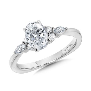 Tapered Diamond Engagement Ring  R1106W