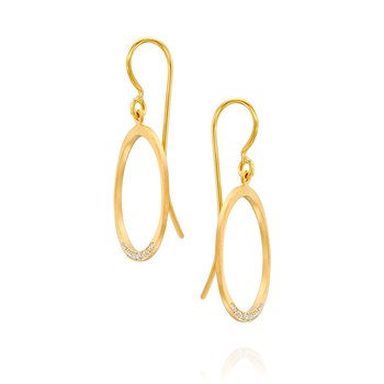  Oval Circle Pave Diamond Earring 4944