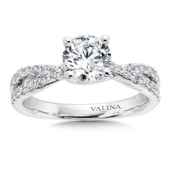 crisscross Engagement Ring R9952W