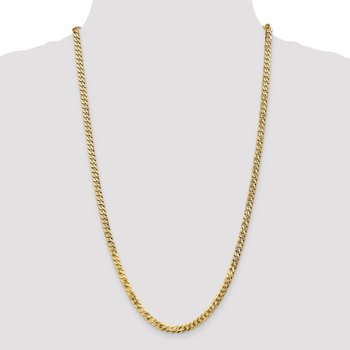 14K 4.5mm Flat Beveled Curb Chain 1239