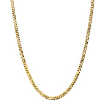 14K 4.5mm Flat Beveled Curb Chain 1239