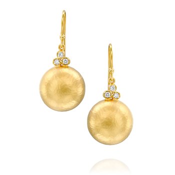 Classic Dome Round Buttton Earring 5564
