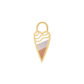 Gold Heart Earring Charm EC048-10G