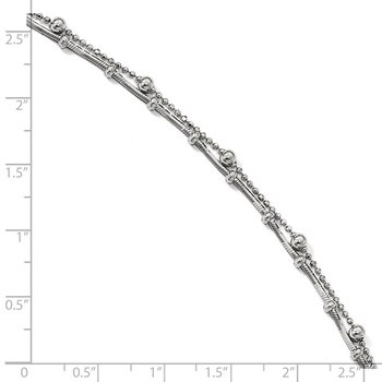 Sterling Silver Double Strand w/.5in ext. Anklet QLF835-9