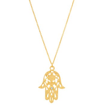 Hand of Hamsa Filigree Necklace 2163