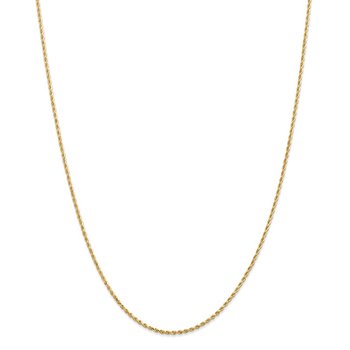 14K 1.3mm Diamond-Cut Rope Chain Anklet 7058