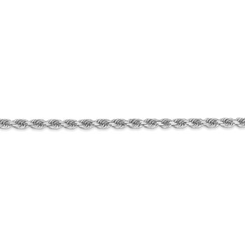 14K White Gold 3mm Diamond- cut Rope Chain 7062