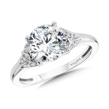 Tapered Diamond Engagement Ring R1110W