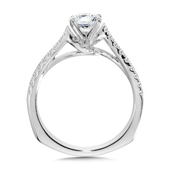 Spiral Diamond Engagement Ring R1064W