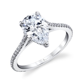 Round Cut Classic Hidden Halo Engagement Ring - Steffi S2583
