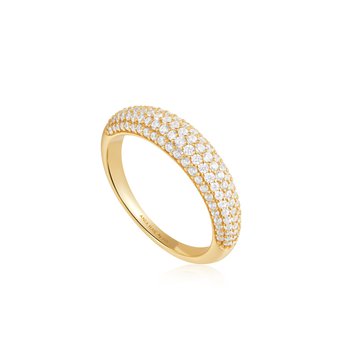 Gold Pavé Dome Ring R051-02G-54