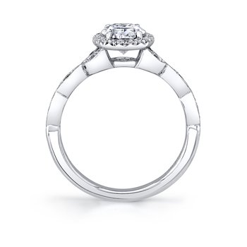 Round Cut Unique Vintage Engagement Ring - Frederique S1925