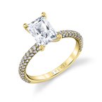 Sylvie Cushion Cut Classic Pave Engagement Ring - Braylin S2633