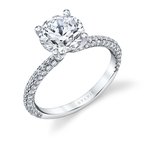 Sylvie Cushion Cut Classic Pave Engagement Ring - Braylin S2633